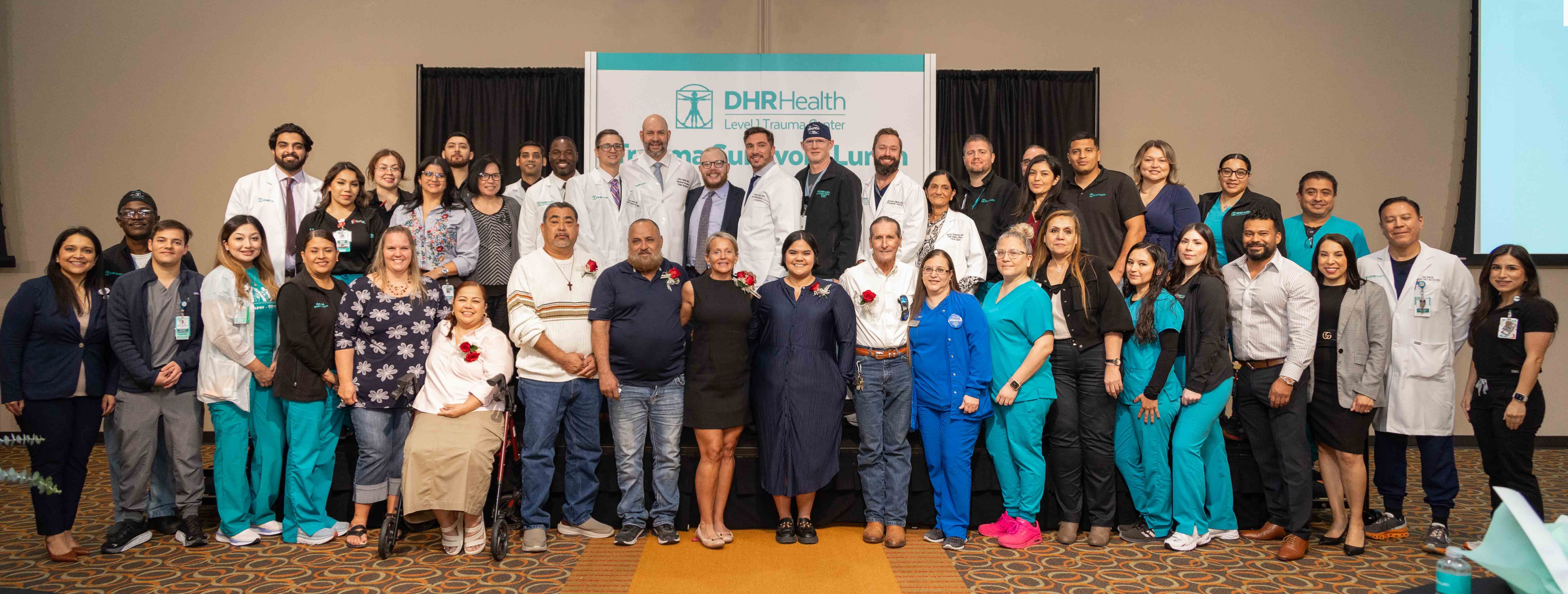 Group Photo With Survivors And Level 1 Trauma Center Team Members